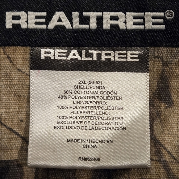 Realtree Hunting Field Jacket Water-Resistant Camo Fabric Men size 2XL w/ flaw - Picture 6 of 16